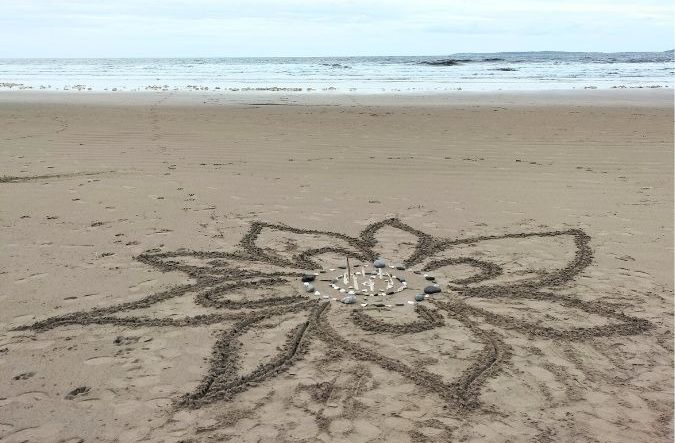Bliss on the beach (mandala&nbsp;art).