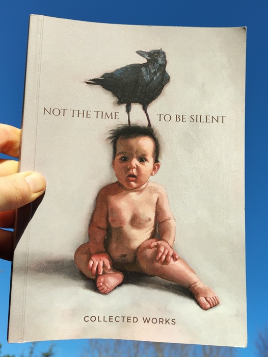 Book cover for 'Not the Time to be Silent' poetry anthology.